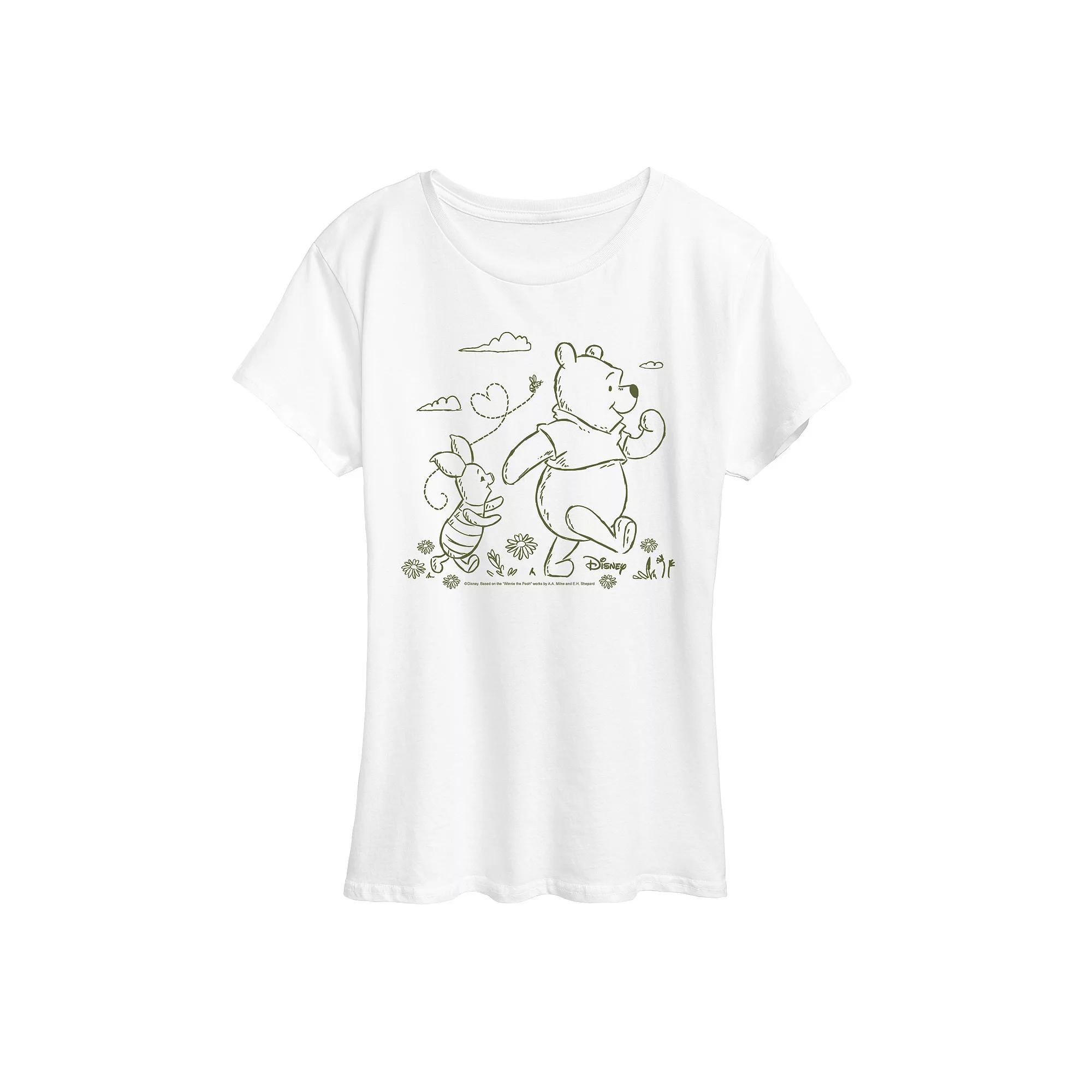 Disney's Winnie The Pooh Women's Stroll Graphic Tee,  Product Image