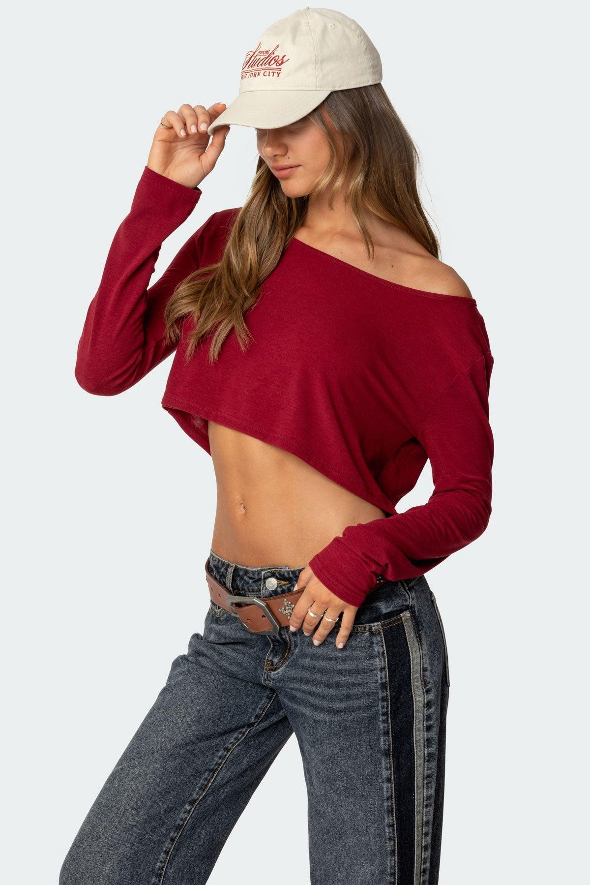 Cropped Off Shoulder Top Product Image