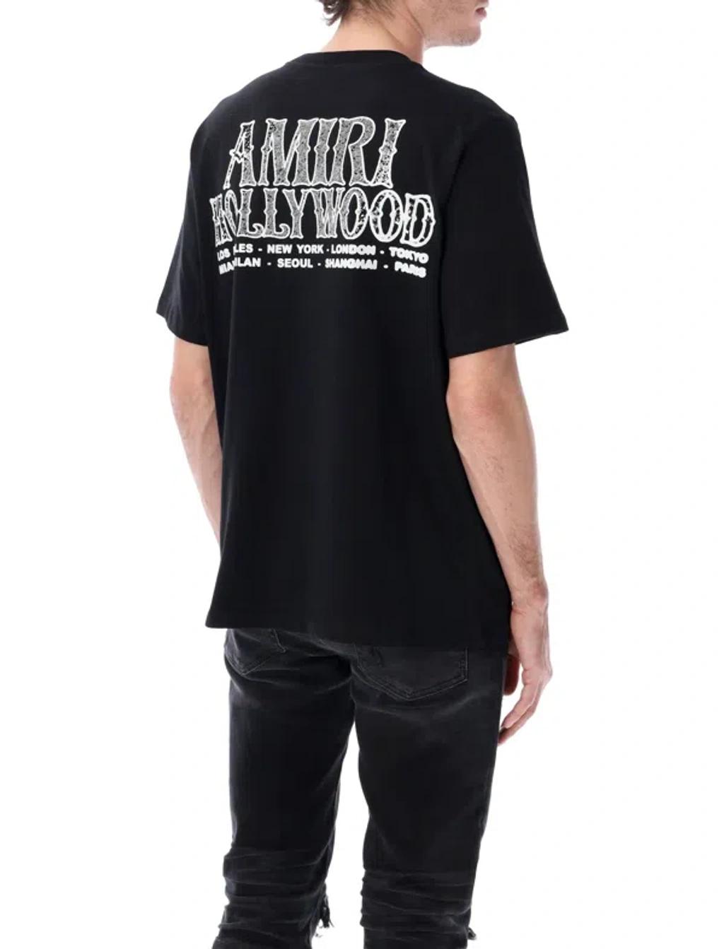 AMIRI Mens Black Hollywood City Relaxed-fit Cotton-jersey T-shirt Xl Product Image