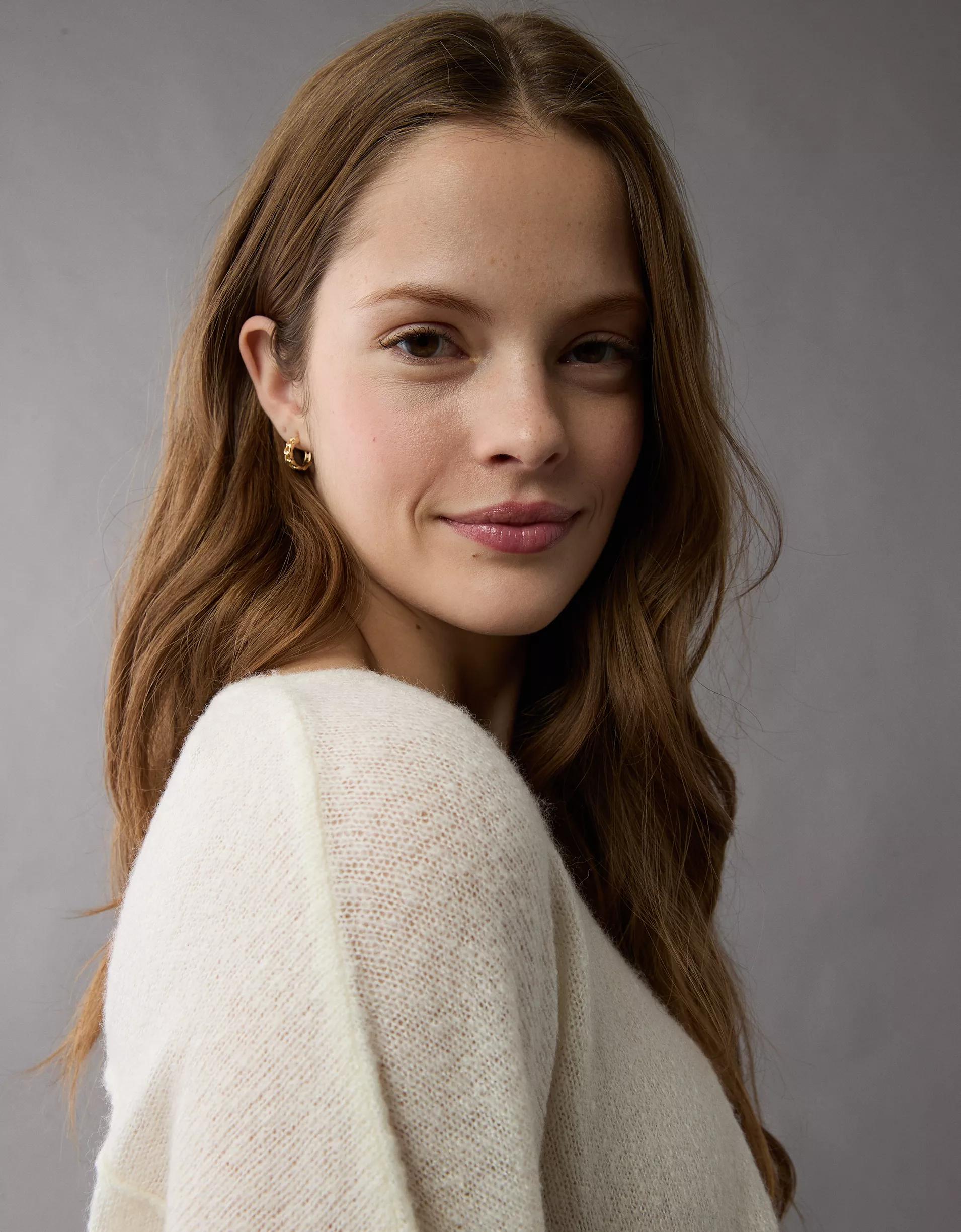 AE Whoa So Soft Notch Neck Sweater Product Image