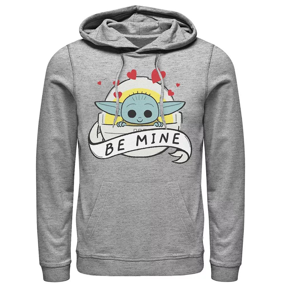 Men's Star Wars The Mandalorian The Child Be Mine Valentine's Day Hoodie,  Product Image