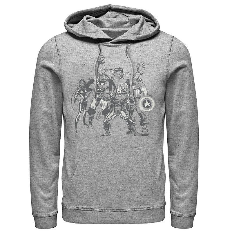Men's Marvel The Avengers Retro Group Hoodie,  Product Image