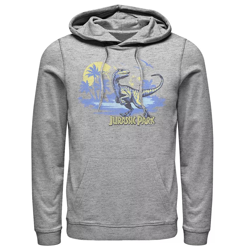 Men's Jurassic Park Raptor Distressed Portrait Hoodie,  Product Image