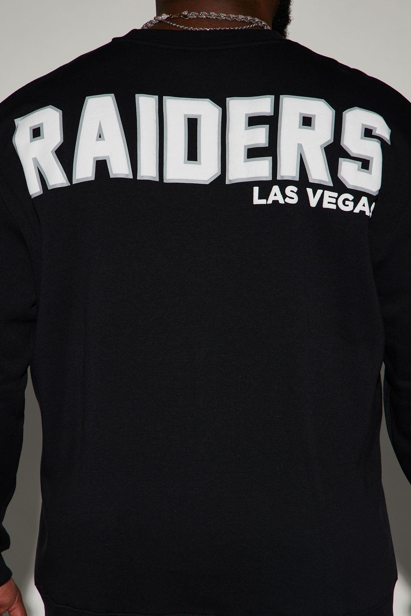 Raiders Higher Education Fleece Crew Neck Sweater - Black/combo Male Product Image