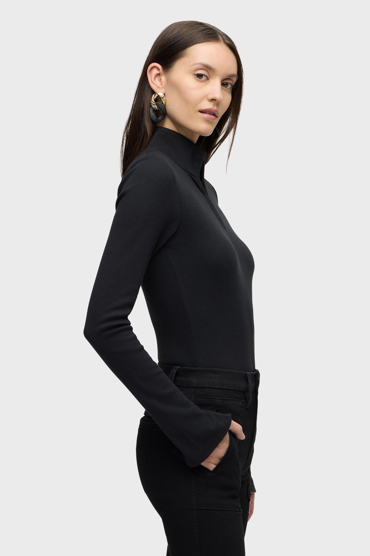 Long Sleeve Hook & Eye Bodysuit Female Product Image