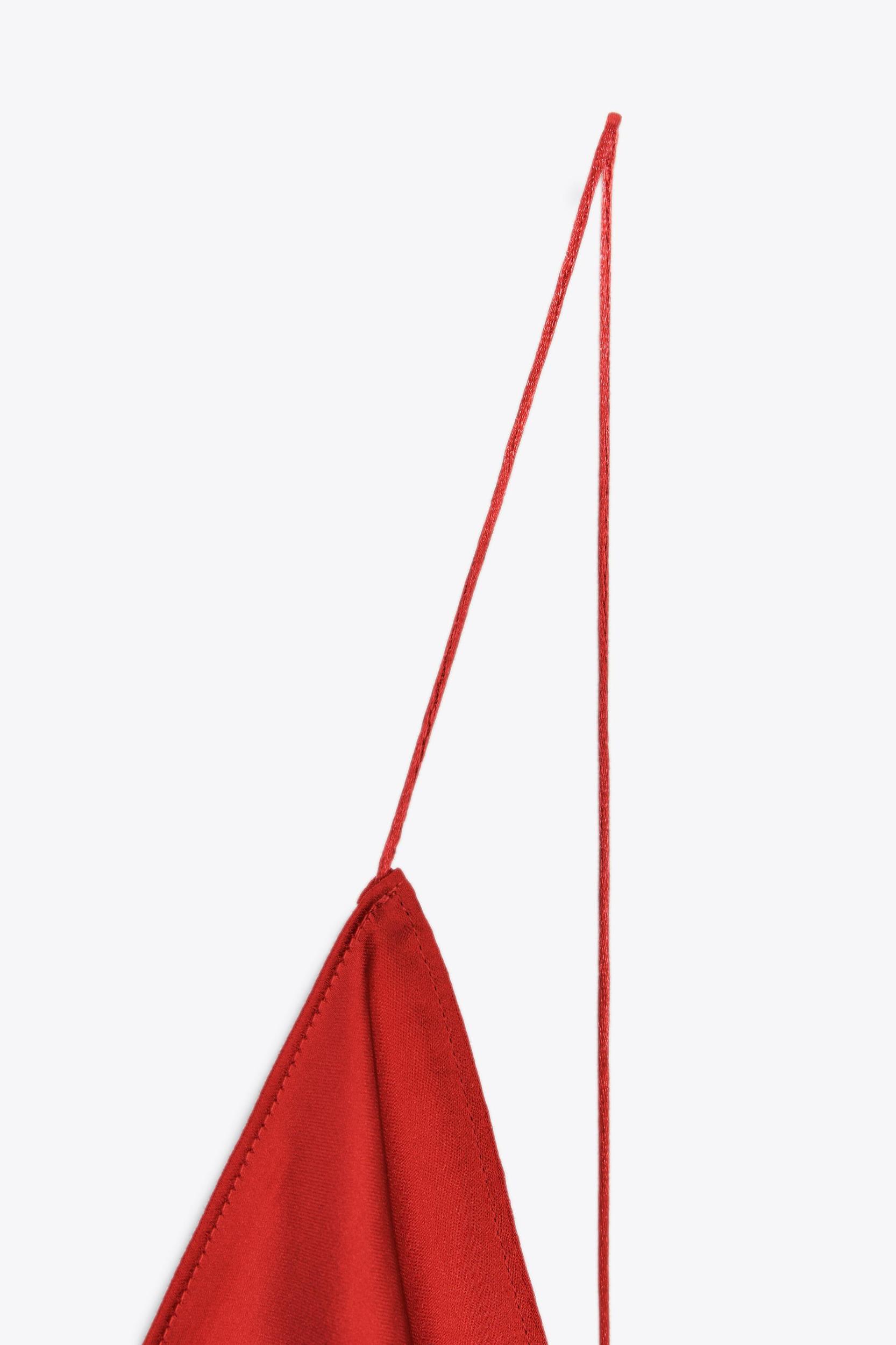 OPEN BACK SATIN LONG DRESS Product Image