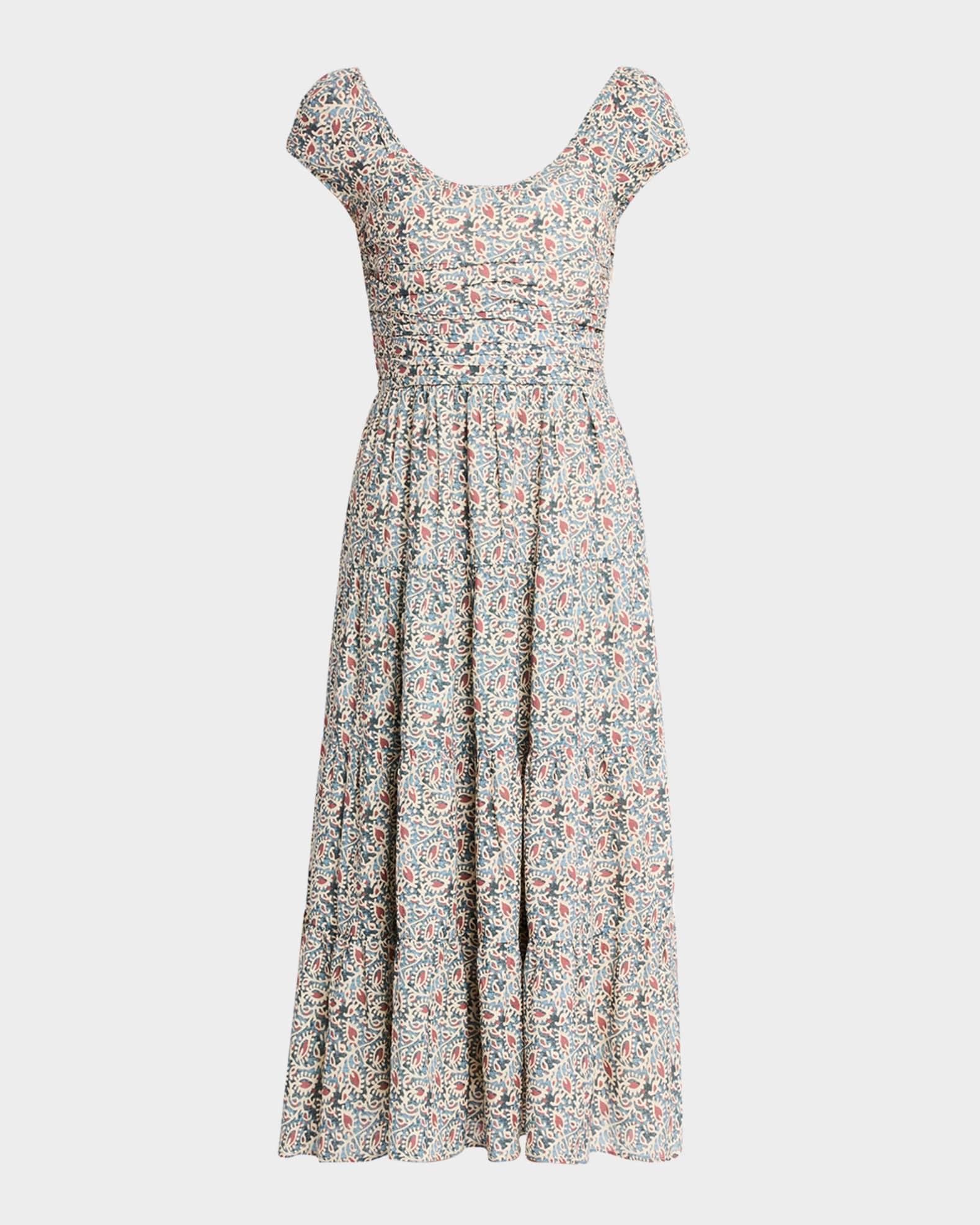 Marchella Printed Short-Sleeve Midi Dress Product Image