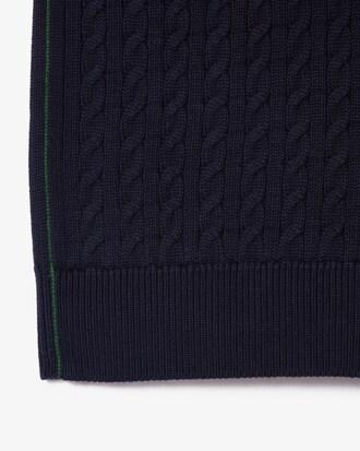 Cable Knit Cotton Sweater Vest Product Image