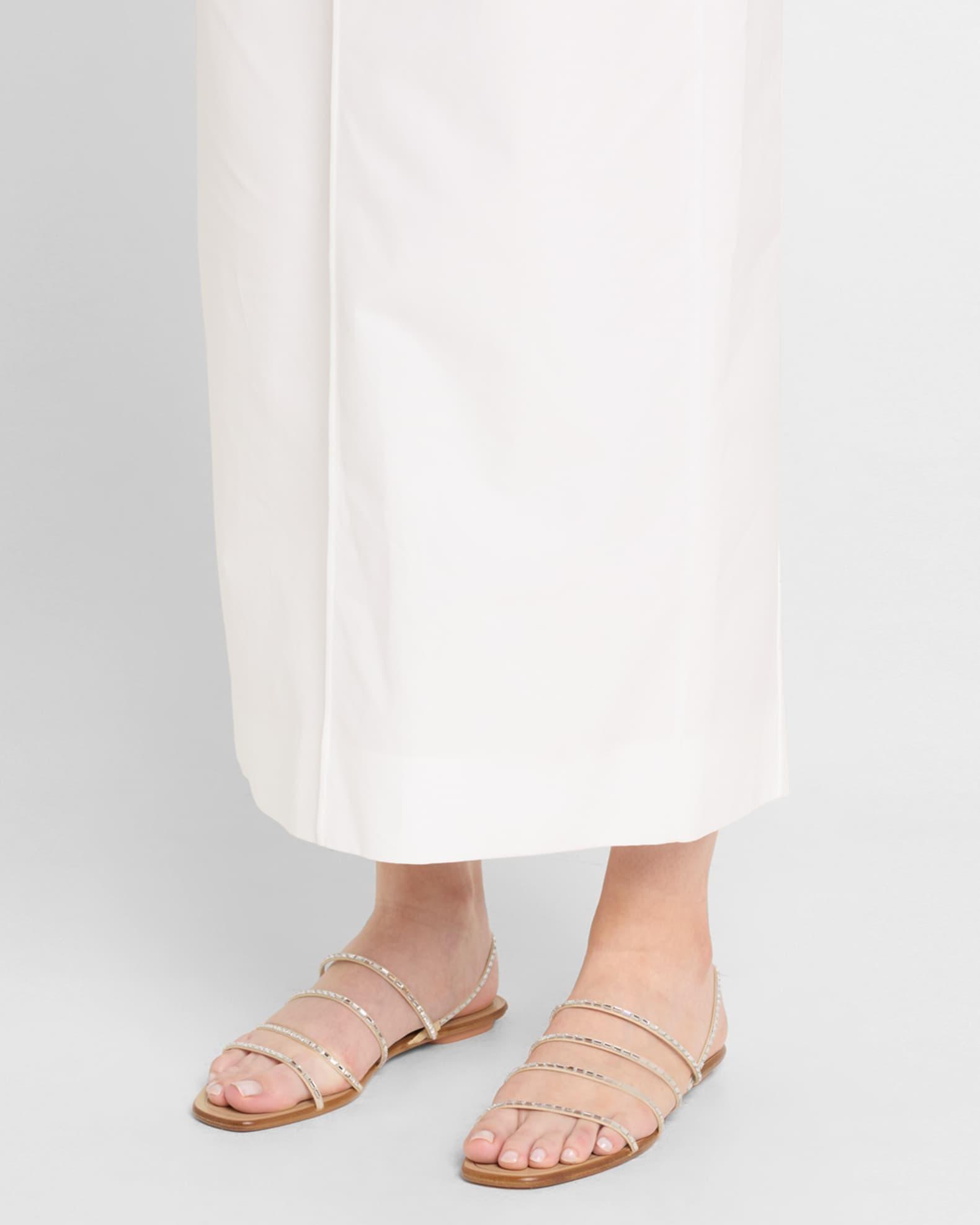 Crystal Strappy Flat Summer Sandals Product Image