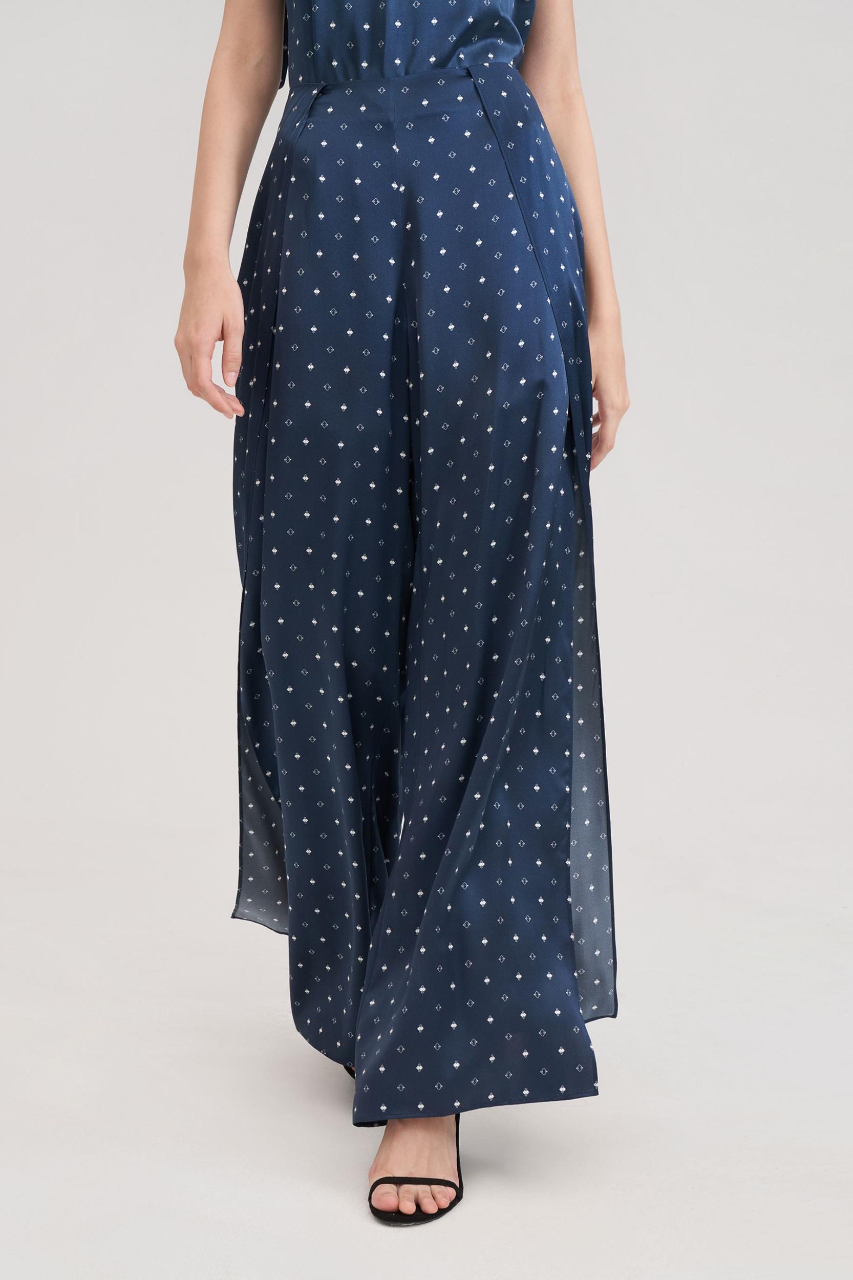 Wide-legged Silk Ginkgo Pants Product Image
