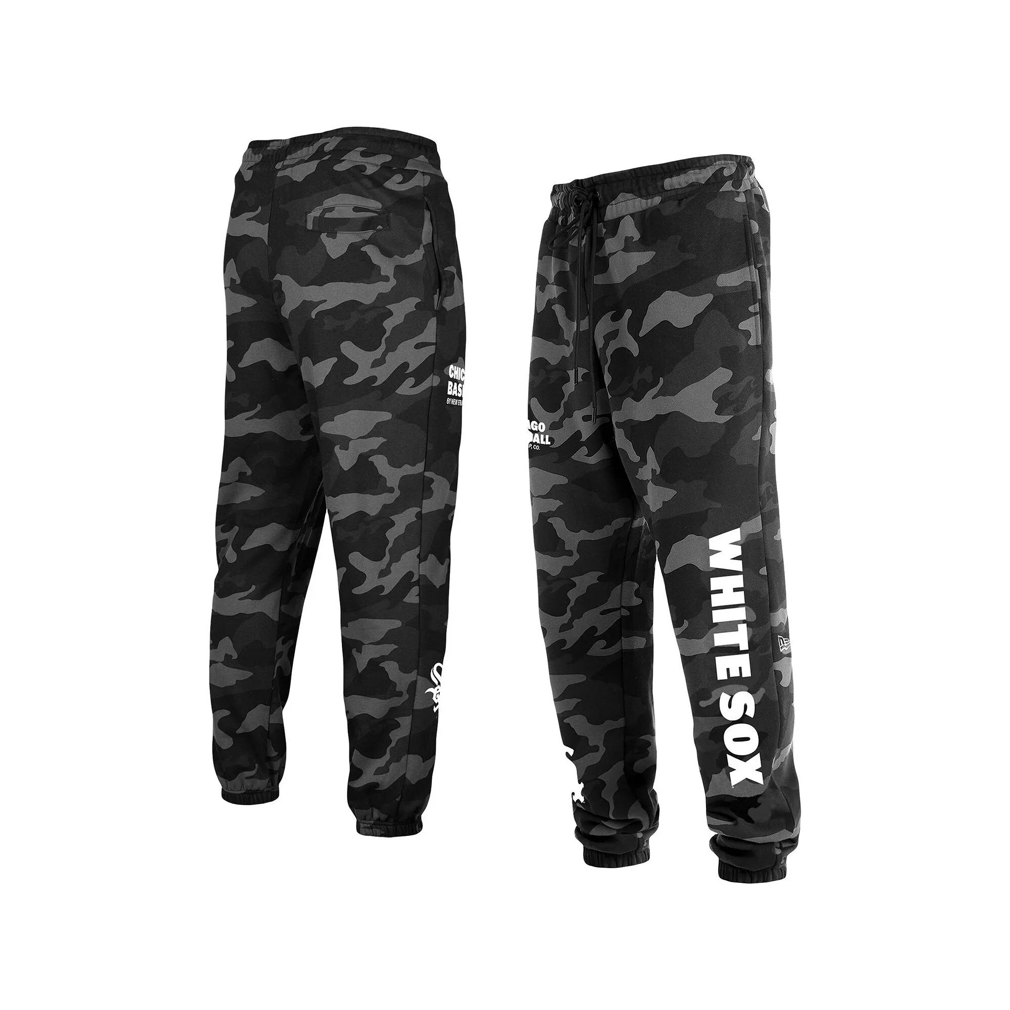 Men's New Era Black Chicago White Sox Camo Jogger Pants, Size: Large Product Image