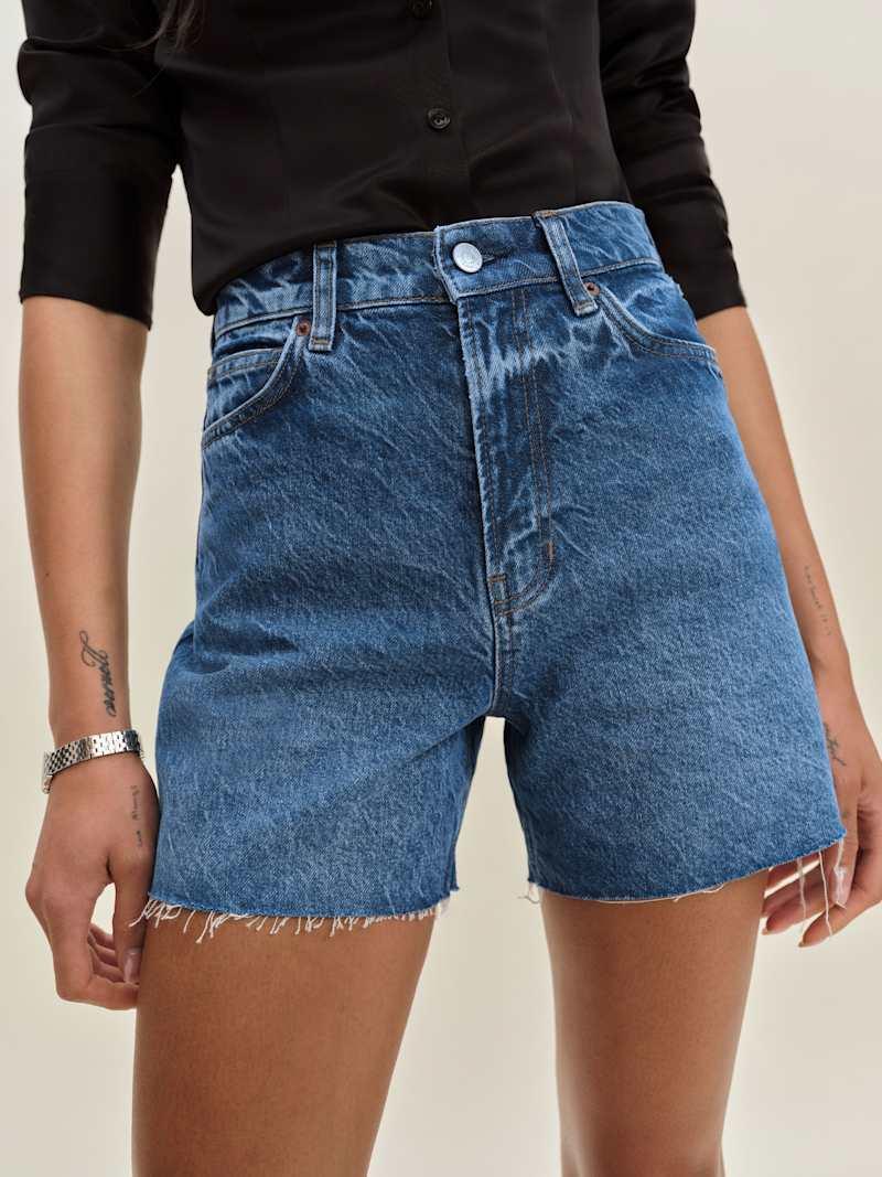 Saige High Rise 4” Jean Shorts Product Image