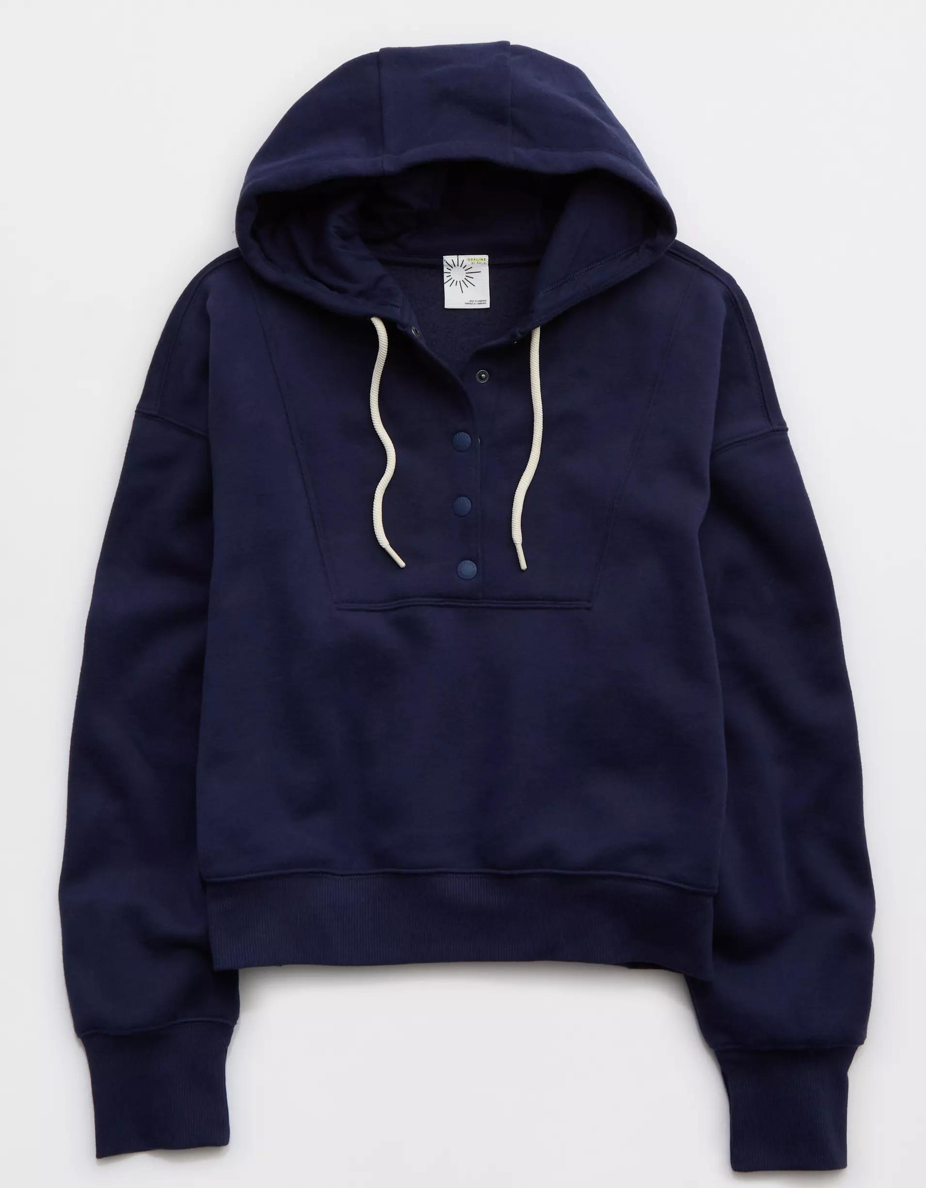 OFFLINE By Aerie Cloud Fleece Snap Front Hoodie Product Image