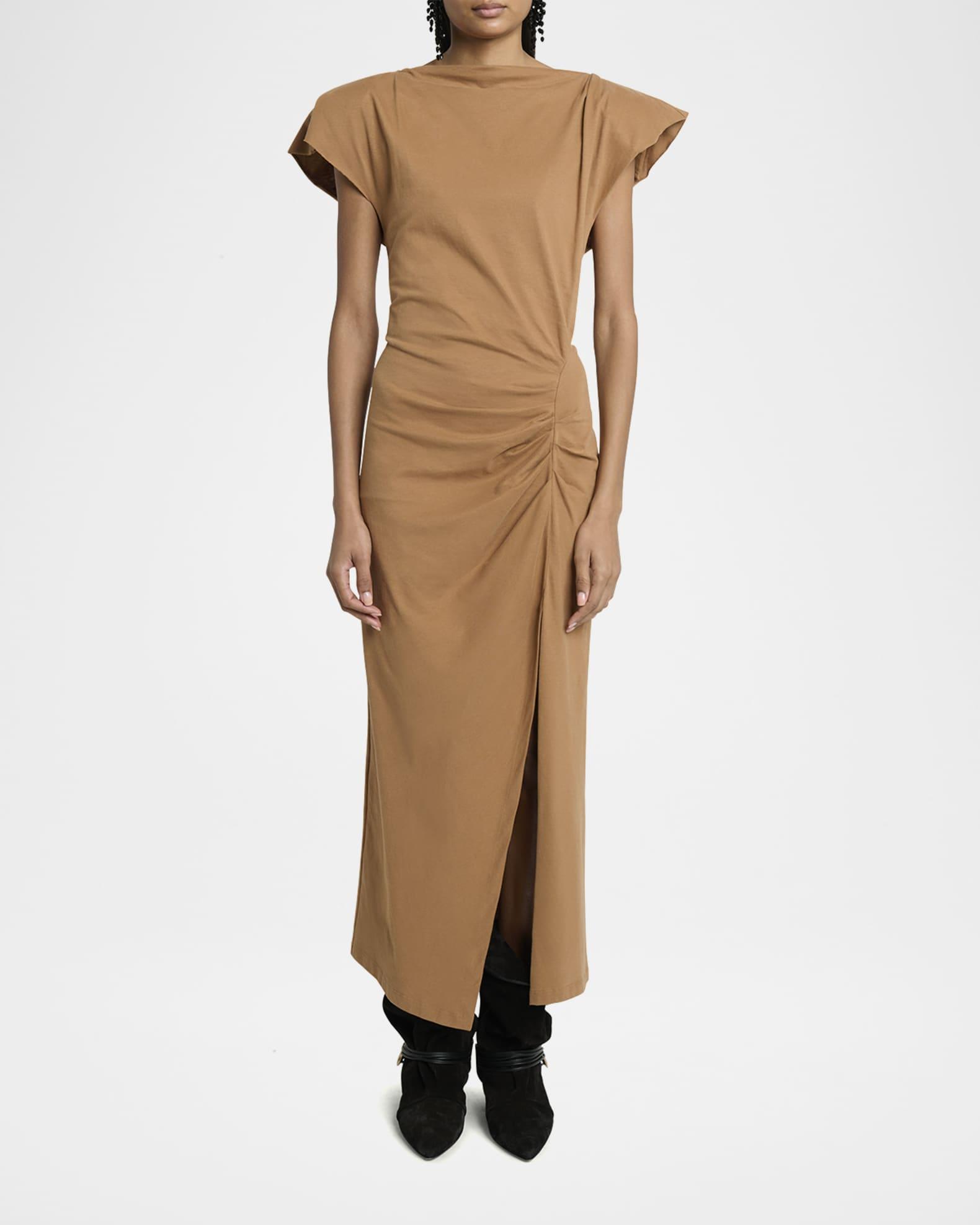 Nadela Ruched Cotton Jersey Dress Product Image