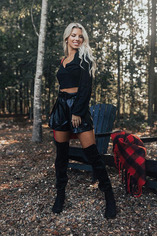 World's Apart Crop Top In Black Product Image