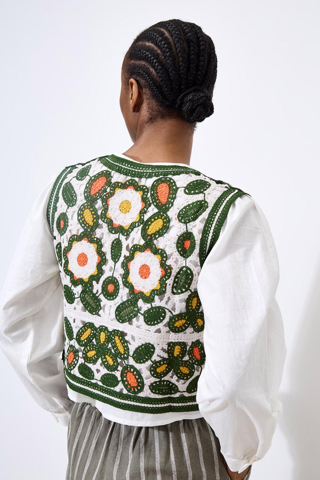 Floral Crochet Vest Product Image