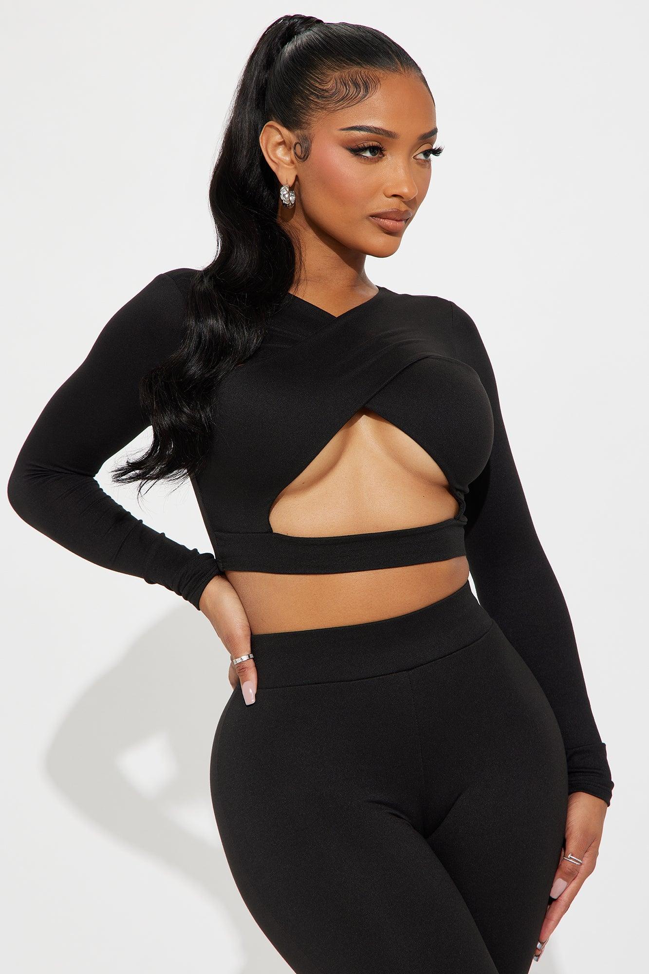 Tempt Me Cutout Pant Set - Black Female Product Image