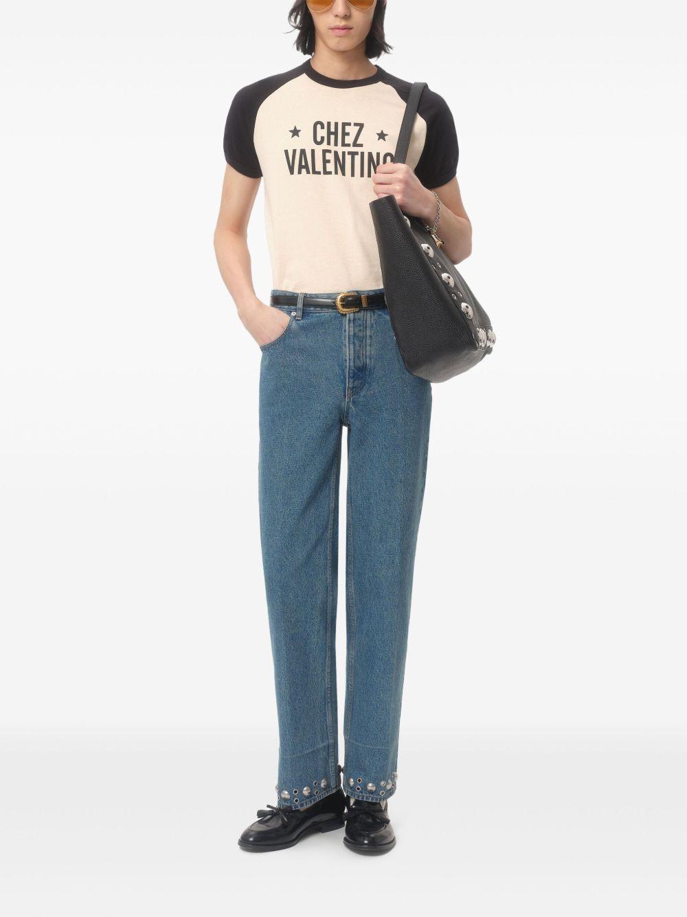 VALENTINO Chez Logo T-shirt In Neutral Product Image