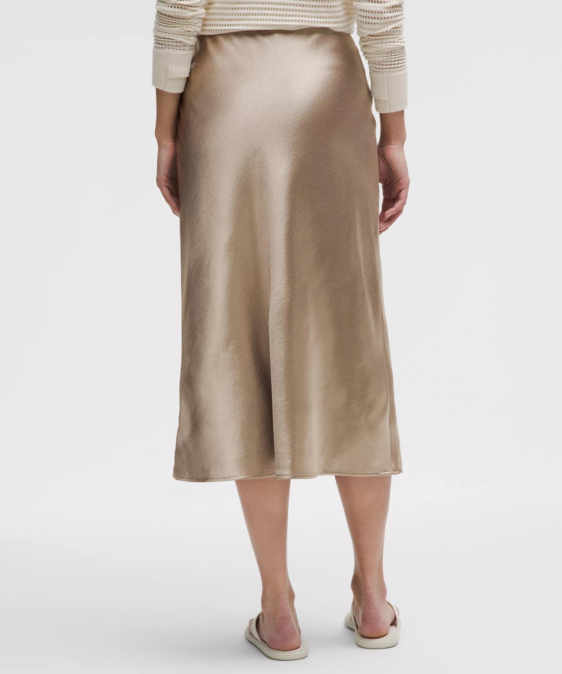Satin Midi Skirt Product Image