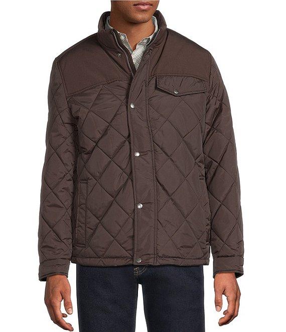 Cole Haan Tonal-Mixed-Media Sherpa Lined Quilted Jacket Product Image