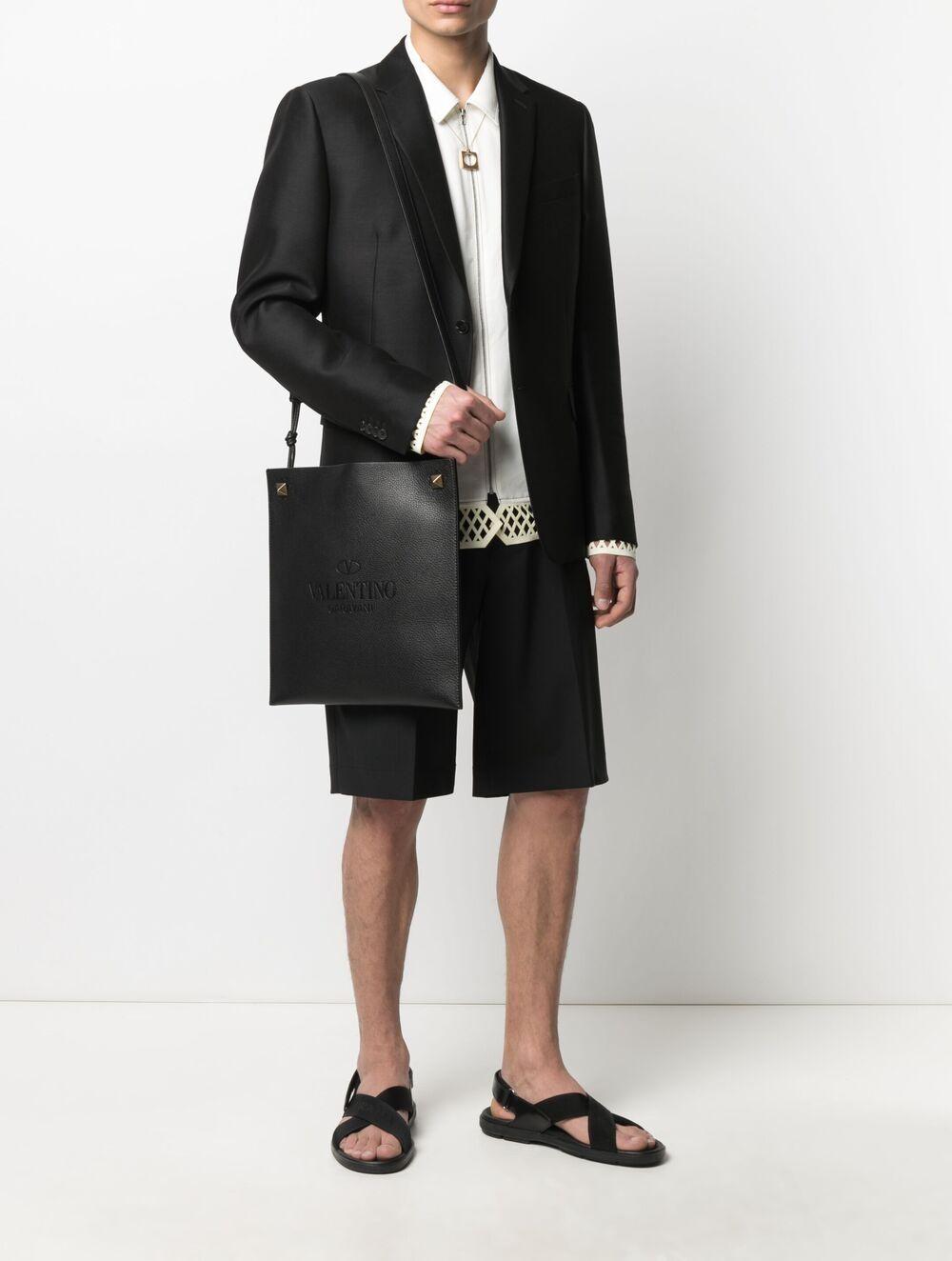 logo-embossed messenger bag Product Image