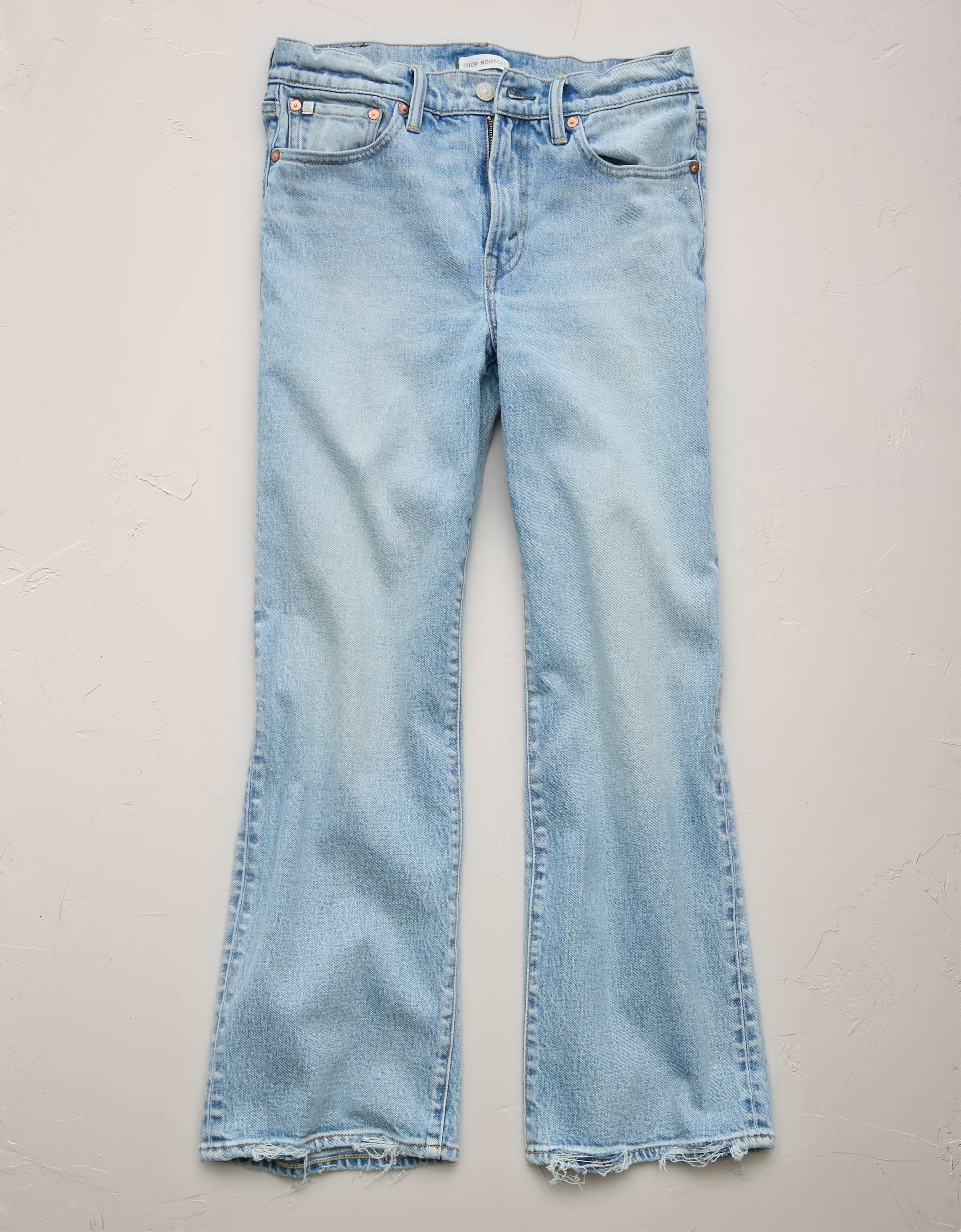 AE77 Premium Bootcut Crop Jean Product Image