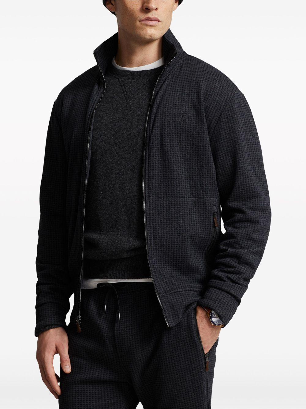zip-front double-knit cardigan Product Image