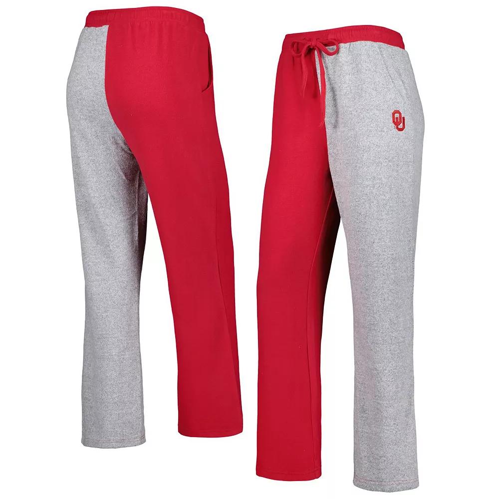 Women's ZooZatz Crimson/Gray Oklahoma Sooners Colorblock Cozy Tri-Blend Lounge Pants, Size: Medium, Red Product Image
