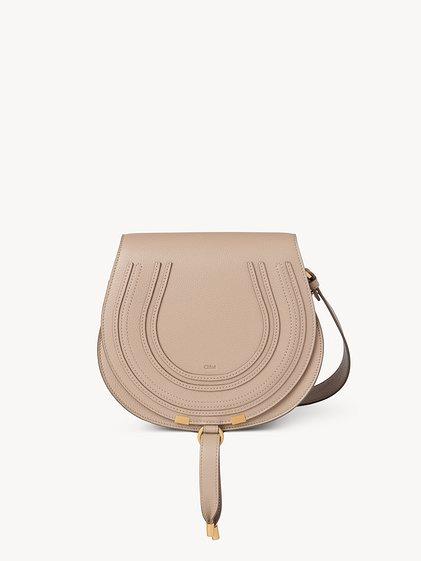 Marcie saddle bag in grained leather Product Image
