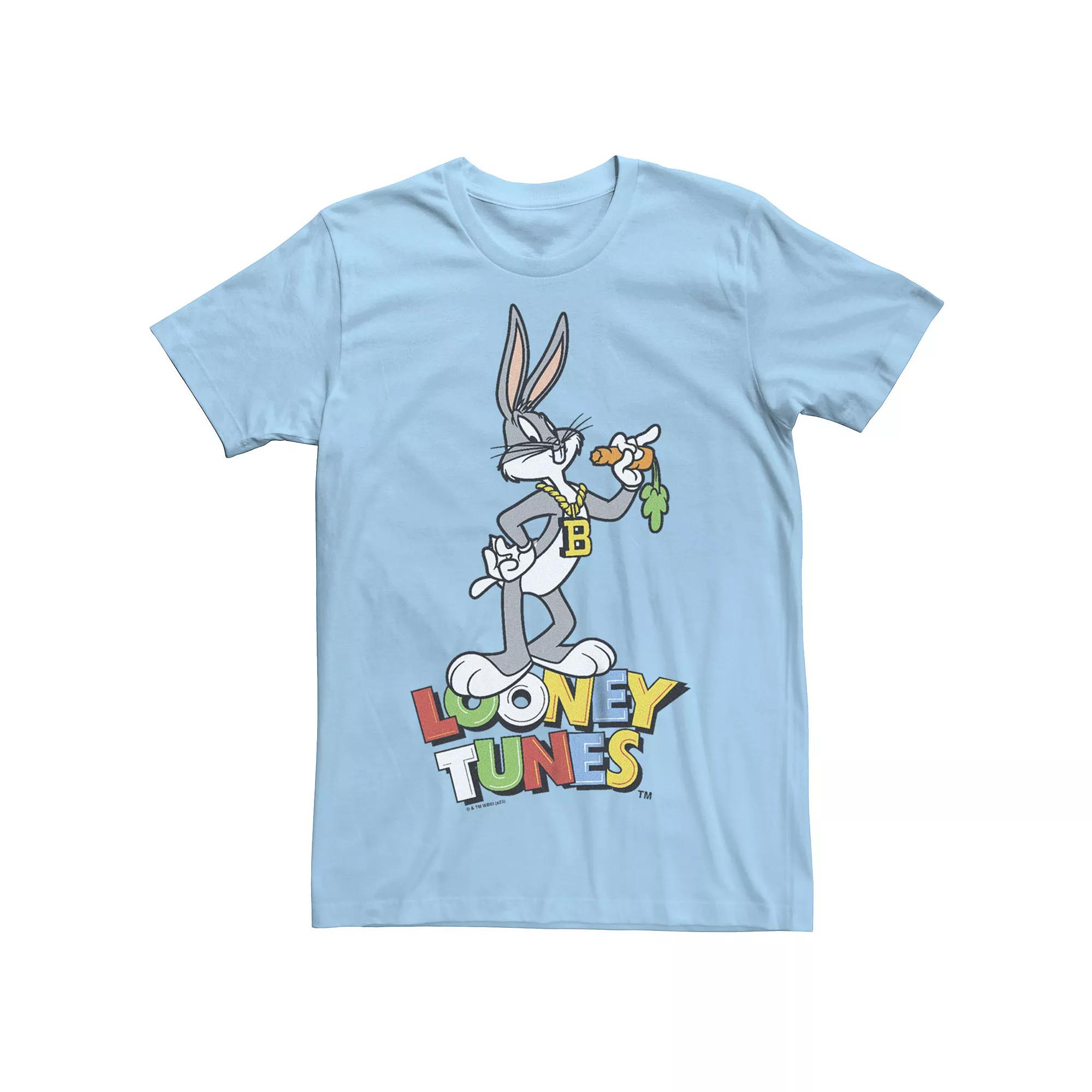 Men's Looney Tunes Bugs Bunny Graphic Tee, Size: Medium, Light Blue Product Image