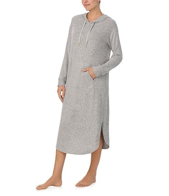 Donna Karan Knit Long Sleeve Hooded Lounger Product Image