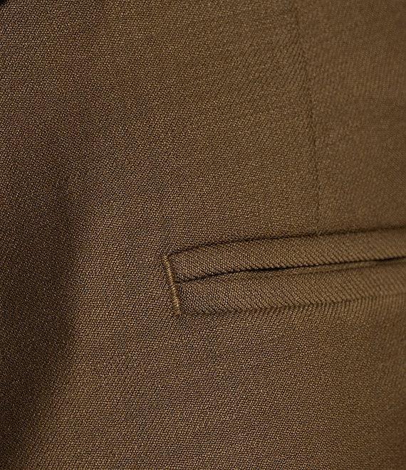 Hickey Freeman Classic Fit Flat Front Solid Dress Pants Product Image