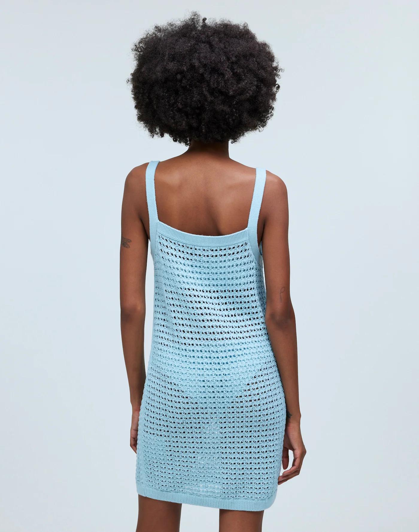 Crochet Cutaway Cover-Up Midi Dress Product Image