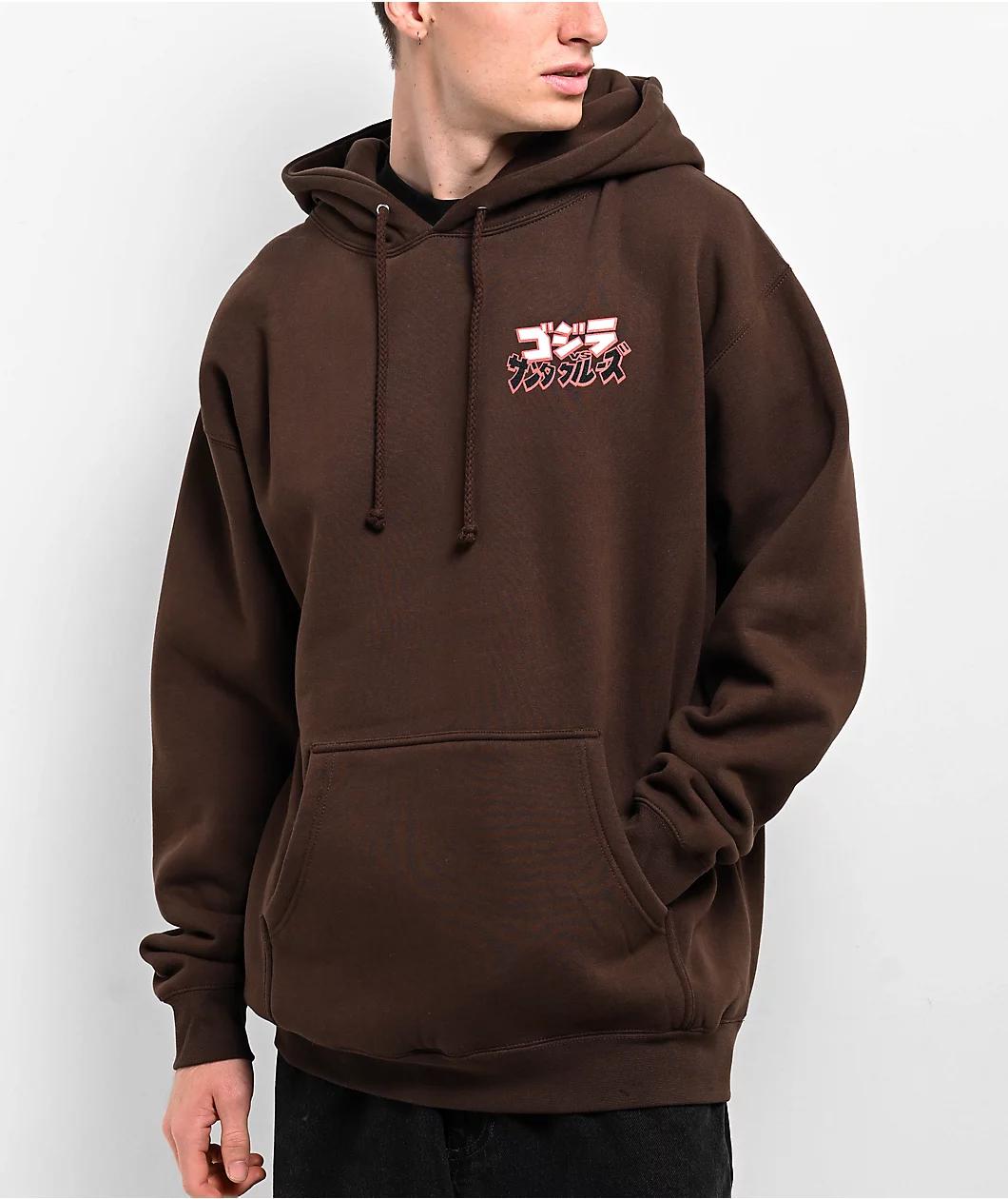 Santa Cruz x Godzilla Hand Brown Hoodie Product Image