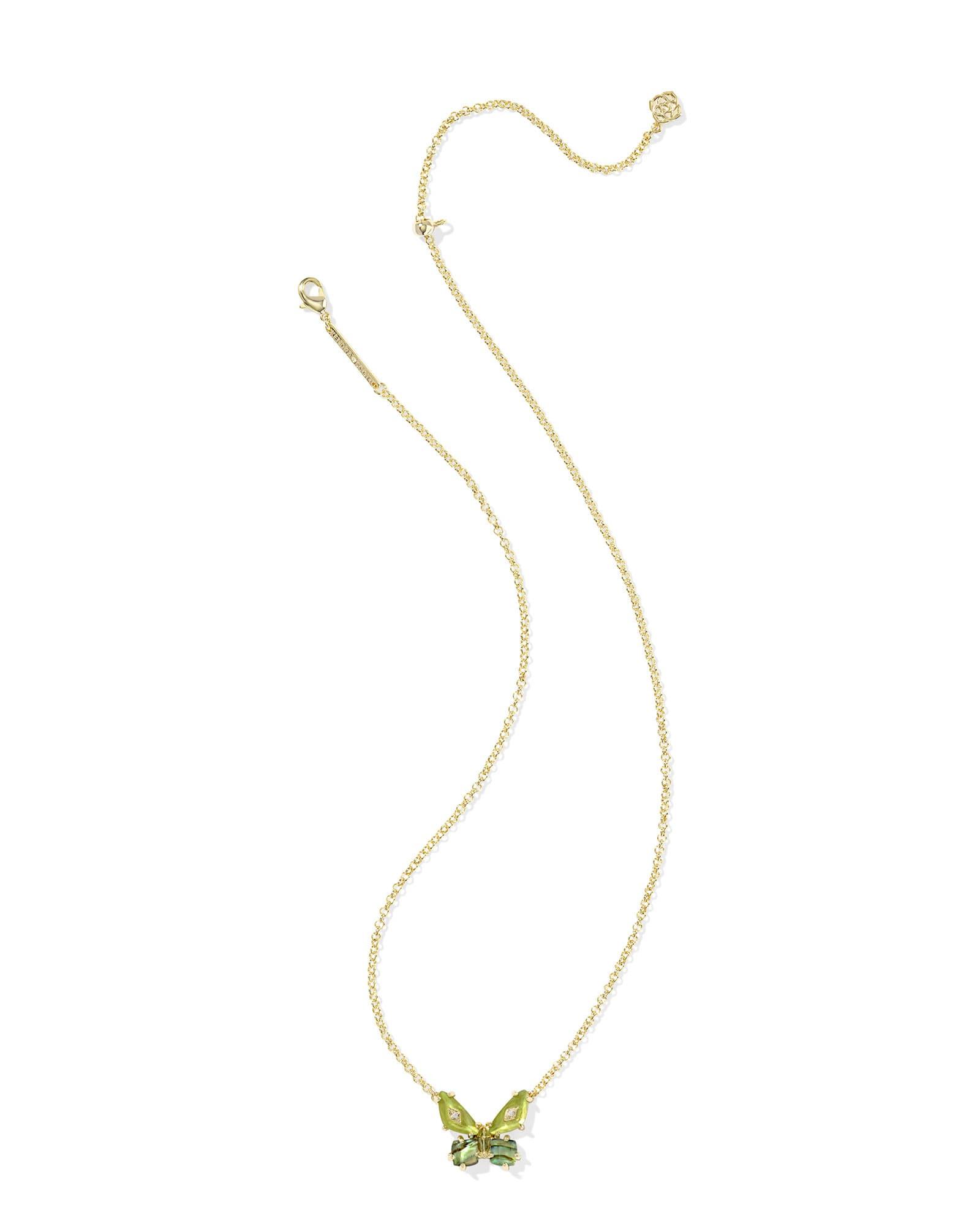 Bianca Butterfly Gold Short Pendant Necklace Product Image