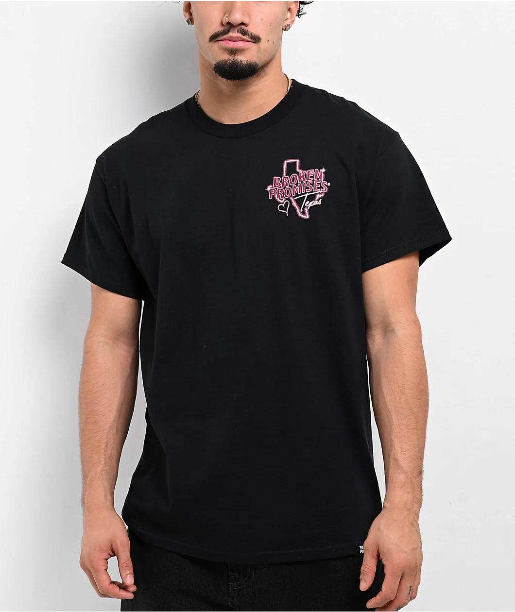 Broken Promises Texas Is For Lovers Black T-Shirt Product Image