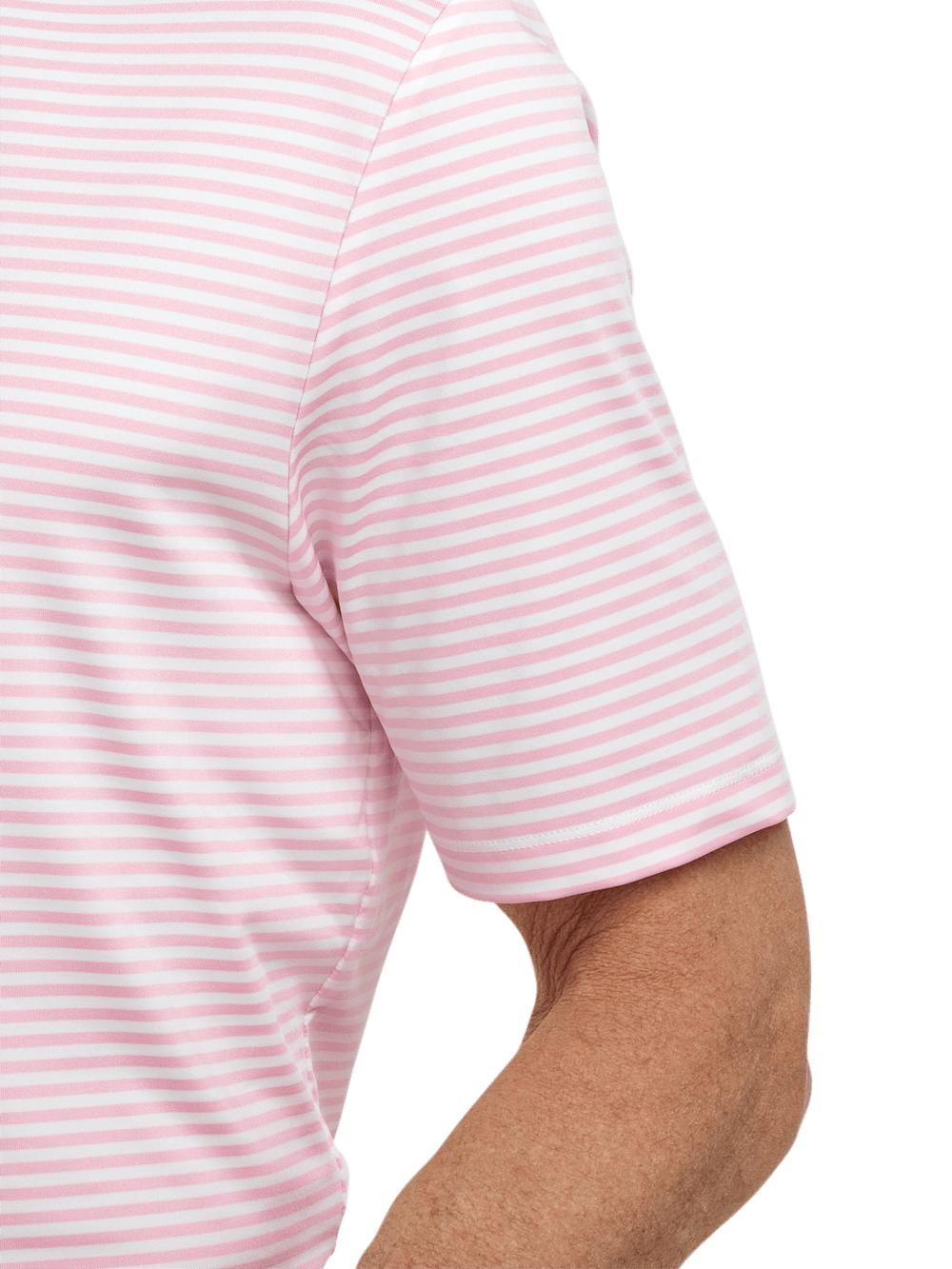 Performance Blend Three Button Polo - Pink Product Image