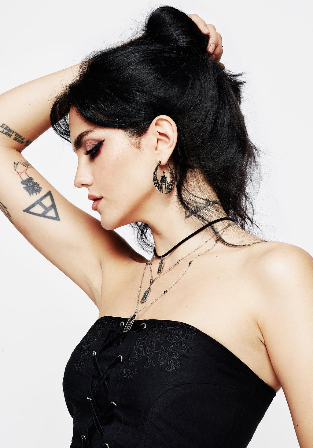 Cathedral Gothic Hoop Earrings Product Image