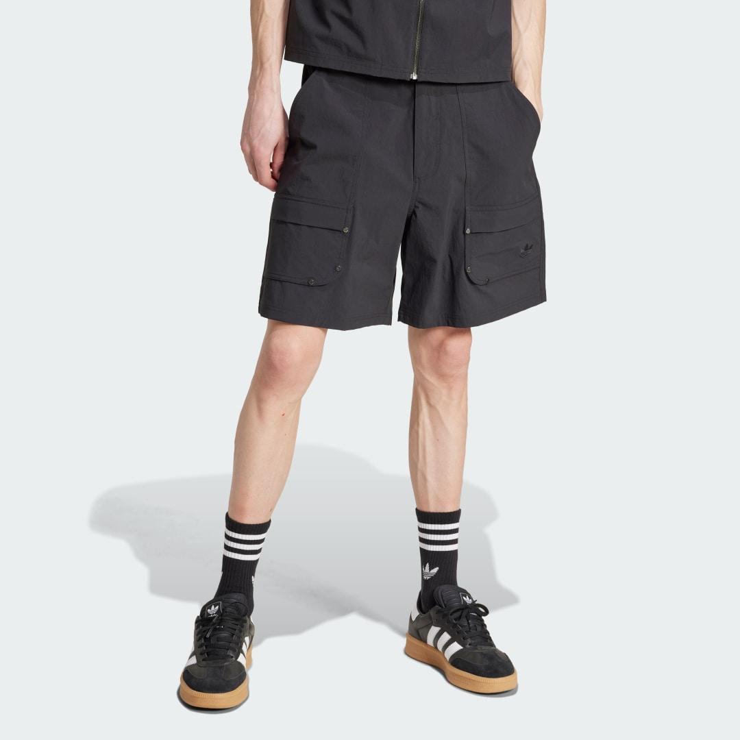 adidas Premium Essentials Utility Cargo Shorts Black XS Mens Product Image