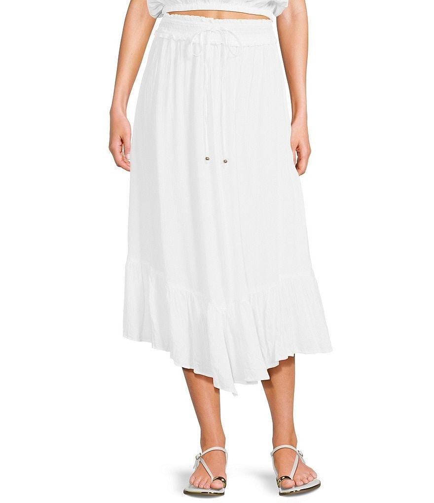 Angie Coordinating Ruffle High-Low Hem Maxi Skirt Product Image