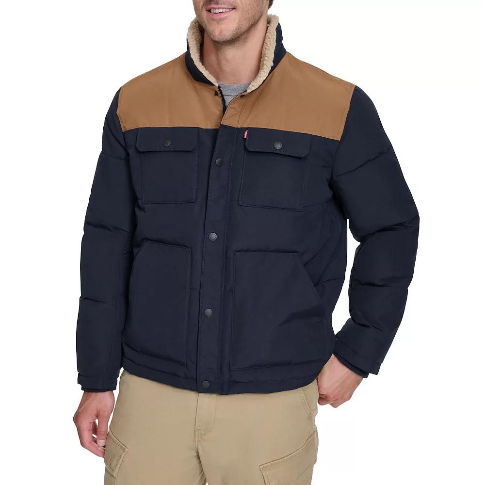 Big & Tall Levi's® Woodsman Puffer Jacket, Men's, Size: 5XB, Blue Product Image