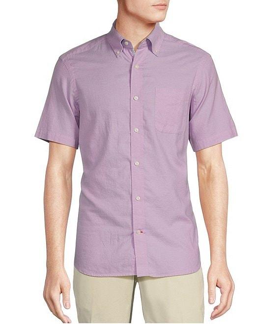 Cremieux Blue Label Solid Lightweight Oxford Short Sleeve Woven Shirt Product Image