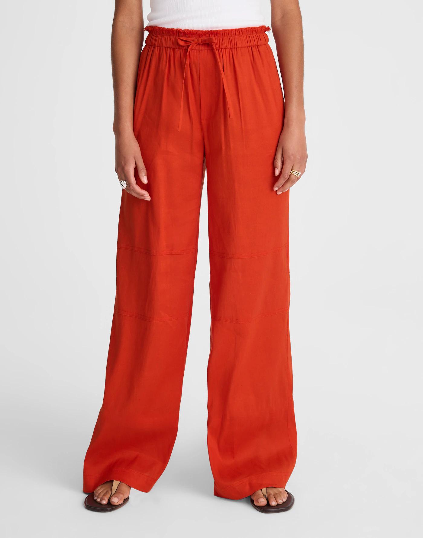 Raw-Edge Drawstring Pant Product Image