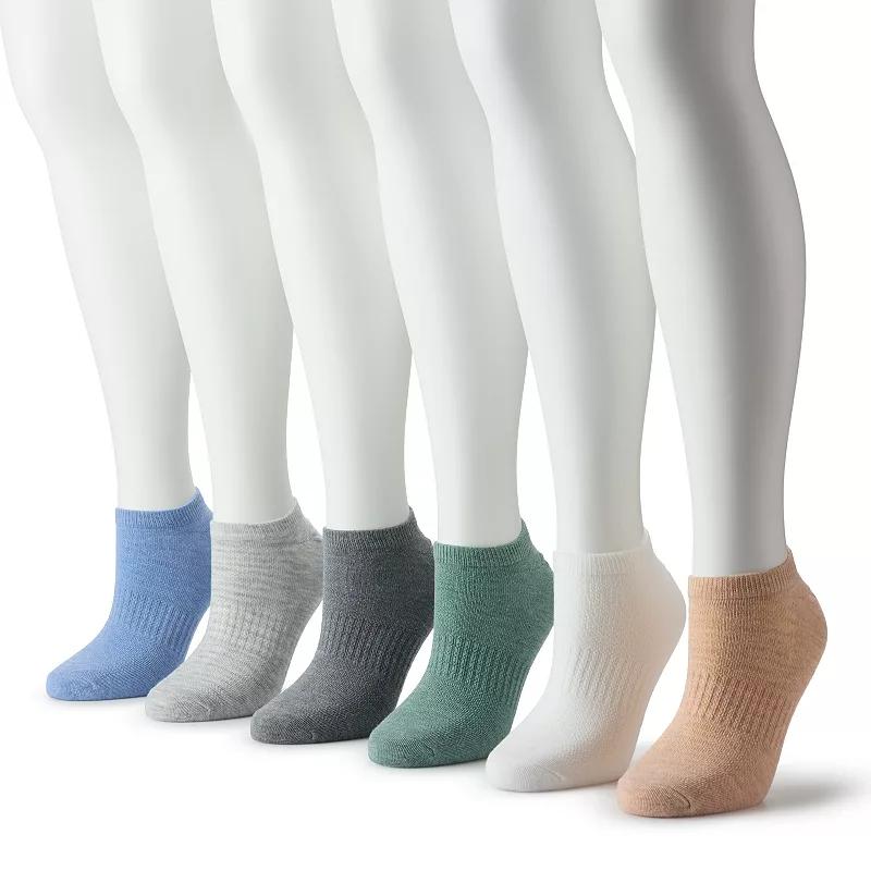 Women's FLX 6-Pack Athletic No Show Socks, Size: 9-11, White Product Image