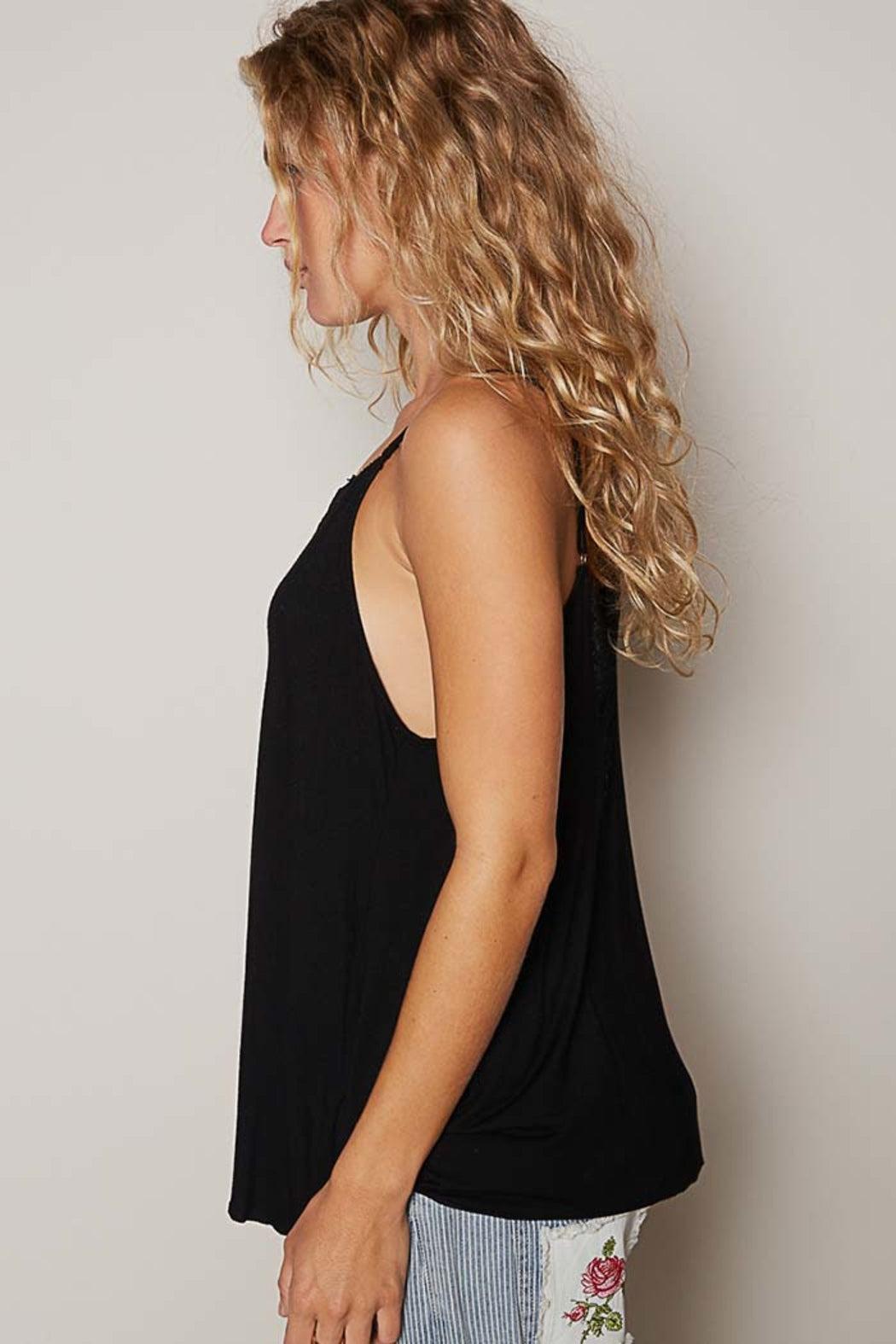 V-Camisole Tank With Front Lace Detail Product Image