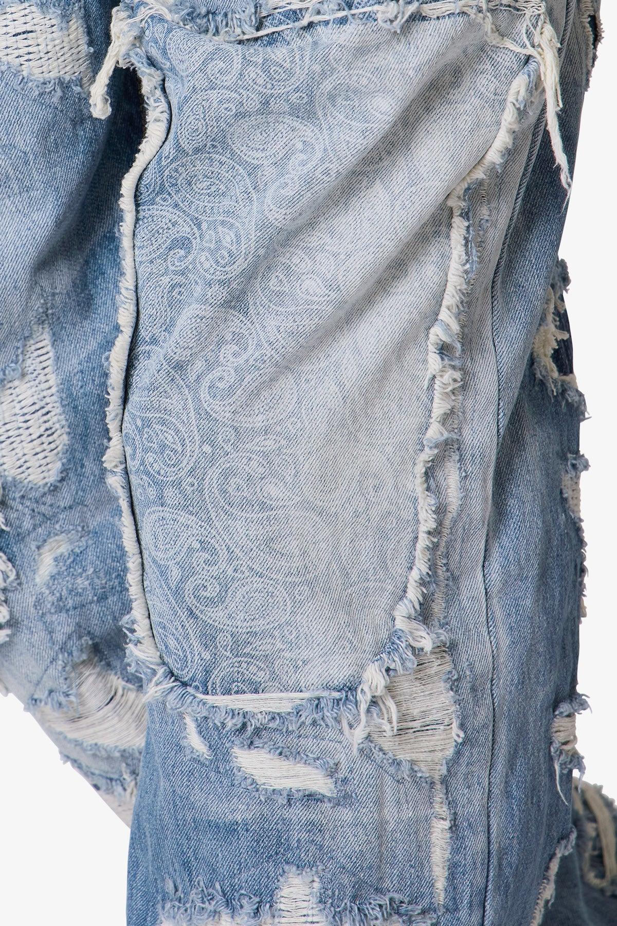 Ultra Baggy Better Repaired Denim - Light Blue Product Image