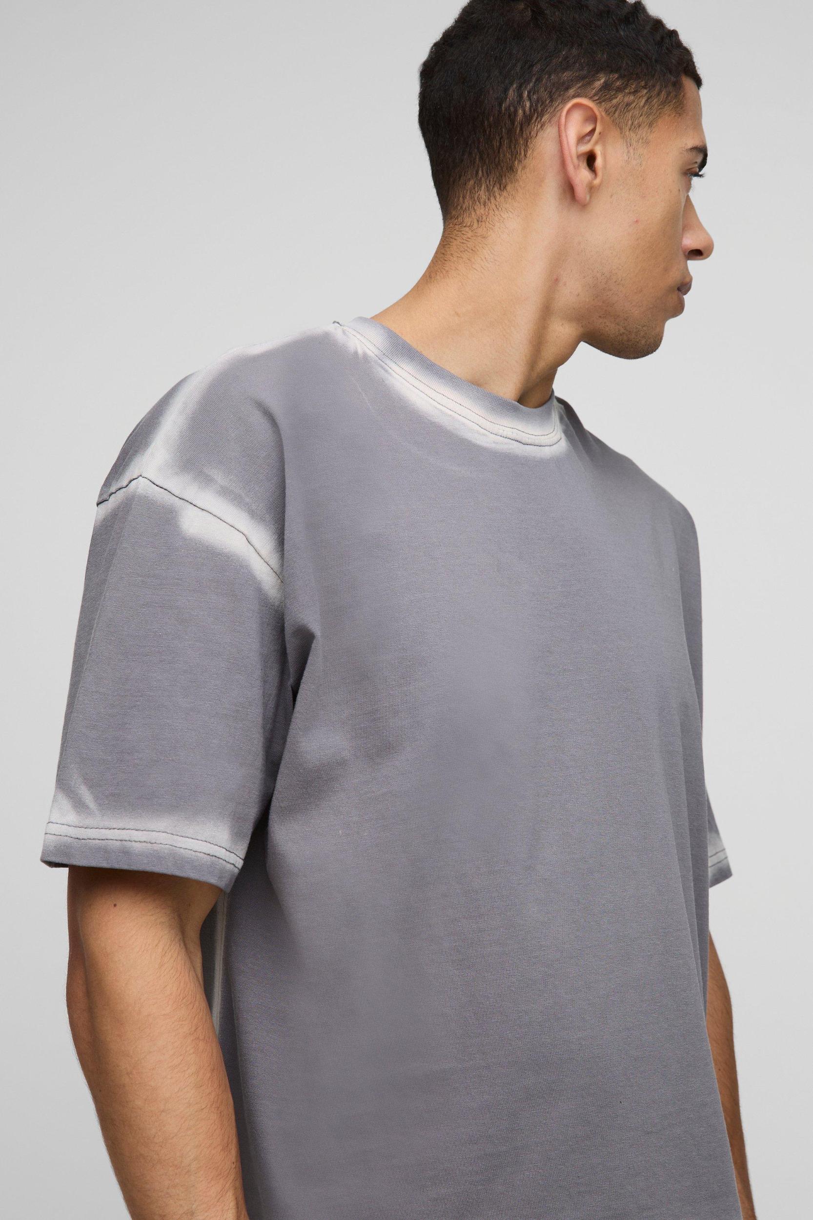 Oversized Boxy Spray Seam T-Shirt | boohooMAN USA Product Image