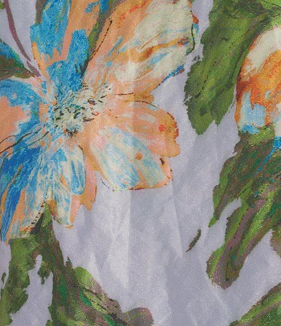 Bryn Walker Memory Crunch Taffeta Bias Printed A-Line Pull-On Coordinating Skirt Product Image