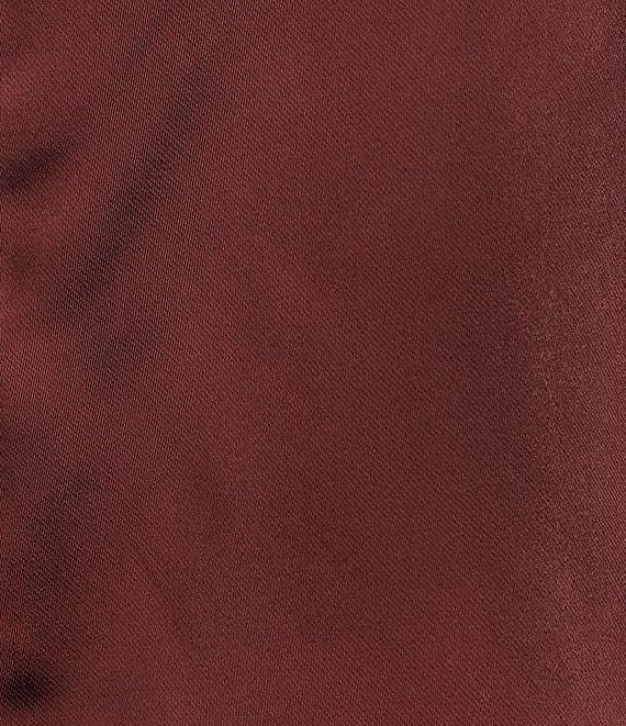 GB Coordinating Satin Short Sleeve Button Front Blouse Product Image