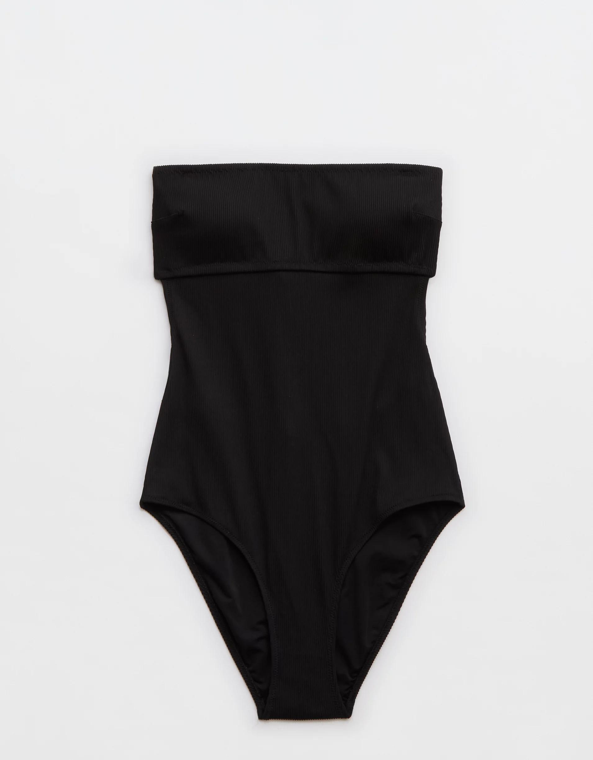 Aerie Ribbed Strapless One Piece Swimsuit Product Image